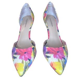 Floral Print Town Shoes Heels